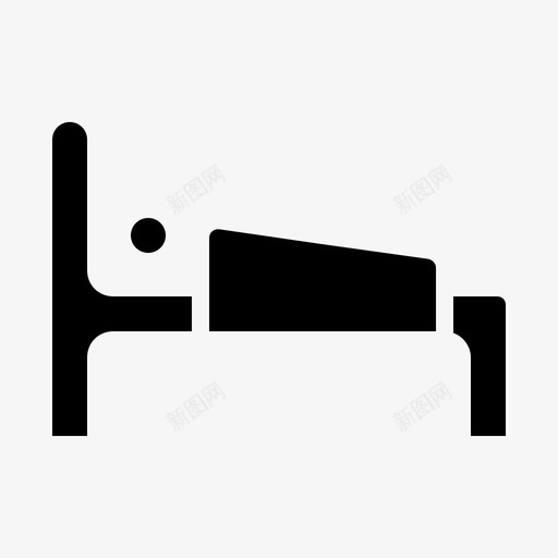 睡觉卧室就寝时间图标svg_新图网 https://ixintu.com 卧室 就寝时间 床垫 放松 旅馆 睡觉