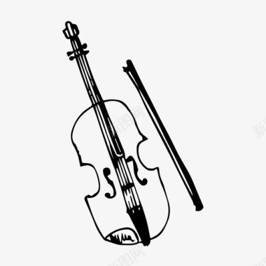 小提琴大提琴音乐图标图标
