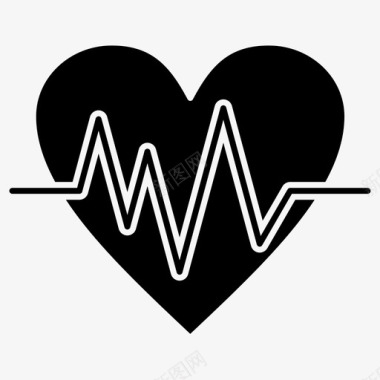 心电图心跳心率图标图标