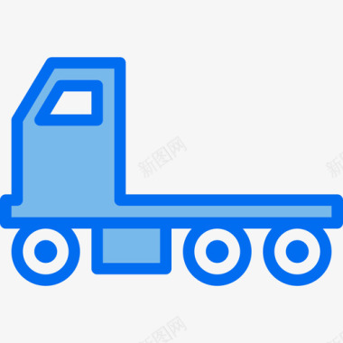 卡车9号车蓝色图标图标