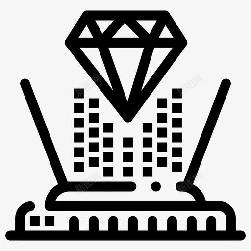 全息图钻石投影图标svg_新图网 https://ixintu.com 全息图 技术 投影 网络界面2月收集 钻石