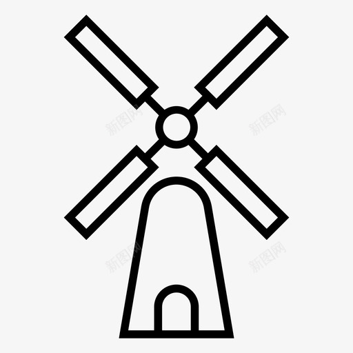 kinderdijk风车建筑荷兰图标svg_新图网 https://ixintu.com kinderdijk风车 建筑 磨坊 荷兰 著名的荷兰