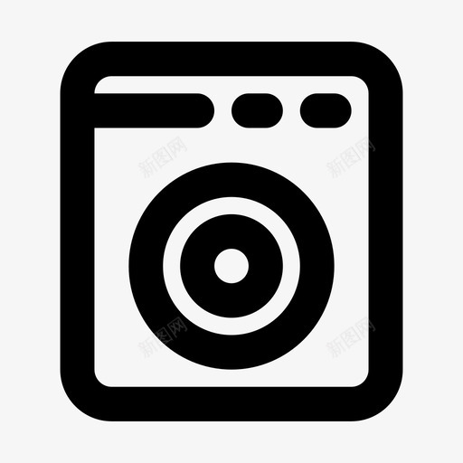 洗衣机衣物清洗便利设施图标svg_新图网 https://ixintu.com 便利设施 洗衣机 衣物清洗