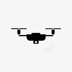 无人机航空摄影照相机图标图标