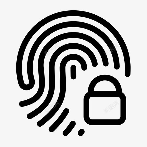 受指纹保护指纹隐私图标svg_新图网 https://ixintu.com 保护 受指纹保护 安全 指纹 隐私