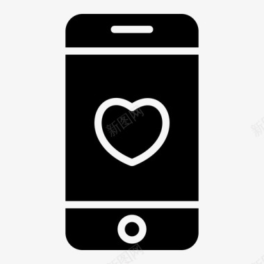 电话手机爱情图标图标