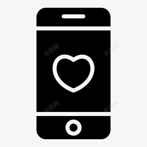 电话手机爱情图标svg_新图网 https://ixintu.com 情人节 手机 浪漫 爱情 电话