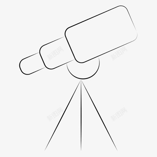 手绘天文望远镜图标svg_新图网 https://ixintu.com 天文望远镜 手绘