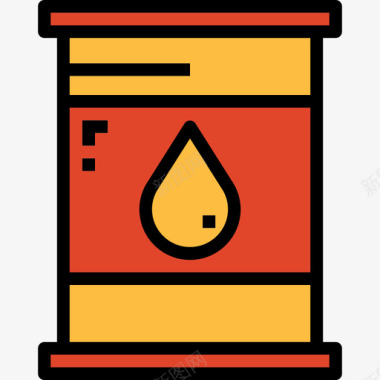 油能源21线性颜色图标图标