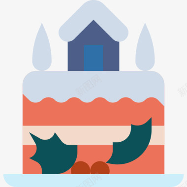 蛋糕圣诞149扁平图标图标