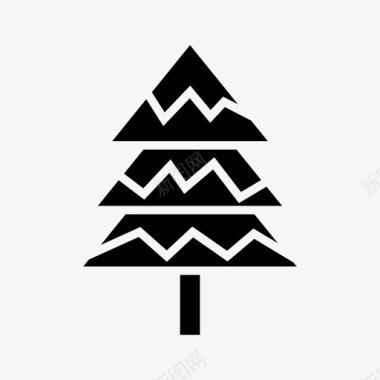 圣诞树针叶树松树图标图标