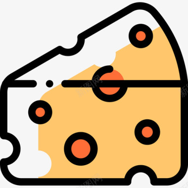 奶酪荷兰9号颜色省略图标图标
