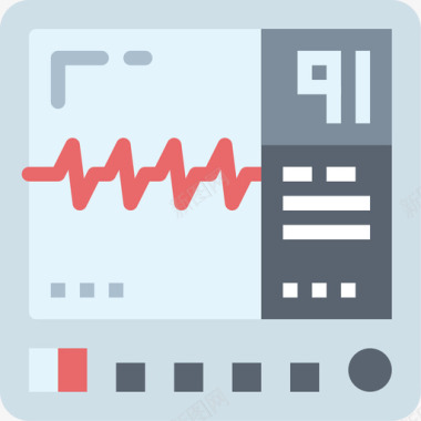 心电图49号医院平坦图标图标