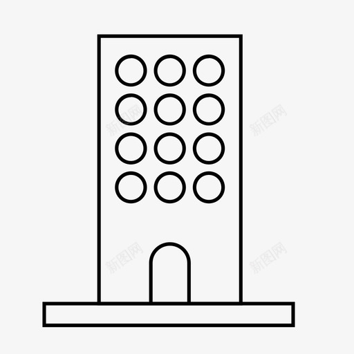 建筑物大厦房屋图标svg_新图网 https://ixintu.com 场所 大厦 建筑物 房屋 附属建筑物