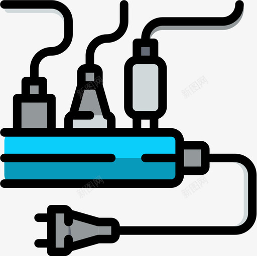 插头家用电子4线颜色图标svg_新图网 https://ixintu.com 家用电子4 插头 线颜色