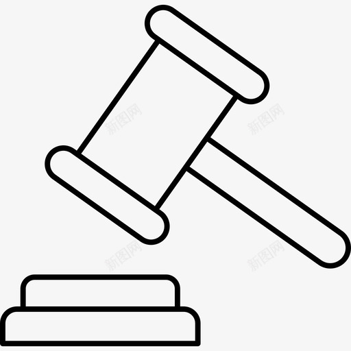 拍卖法庭金融图标svg_新图网 https://ixintu.com 商业 图标 拍卖 木槌 法庭 线图 金融 锤子