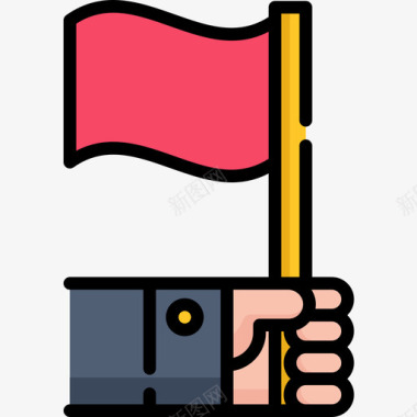 旗帜领导7直线颜色图标图标