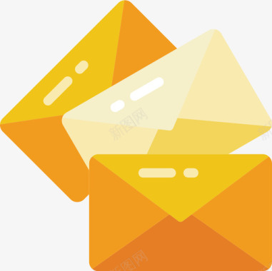 信件邮政服务3扁平图标图标