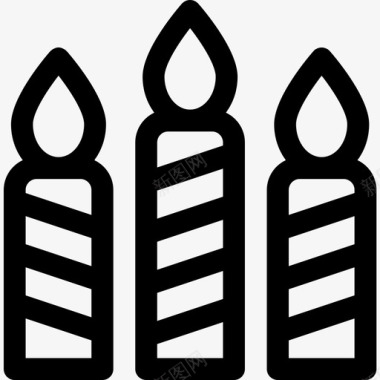 蜡烛84岁生日直系图标图标