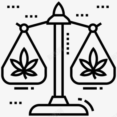 大麻称重药物测量大麻平衡秤图标图标