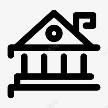 法院银行大楼图标图标