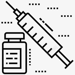 疫苗瓶注射带瓶注射静脉注射图标高清图片