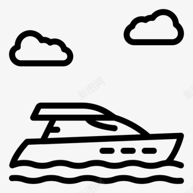 船旅行游艇图标图标