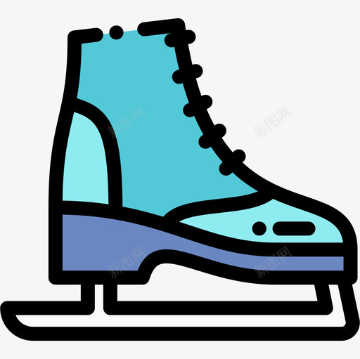 滑冰极限运动19线性颜色图标svg_新图网 https://ixintu.com 极限运动19 滑冰 线性颜色