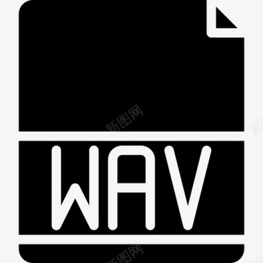 Wav文件扩展名4填充图标图标
