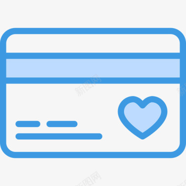 信用卡love73蓝色图标图标