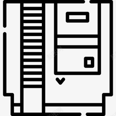 游戏墨盒游戏20线性图标图标