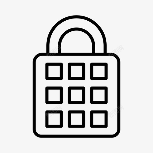 挂锁密码锁网络安全图标svg_新图网 https://ixintu.com 安全 家庭安全 密码锁 挂锁 网络安全