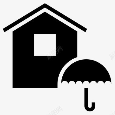 房屋保险房屋保护图标图标