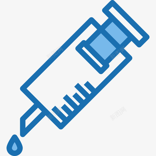 注射器医疗保健10蓝色图标svg_新图网 https://ixintu.com 医疗保健 注射器 蓝色