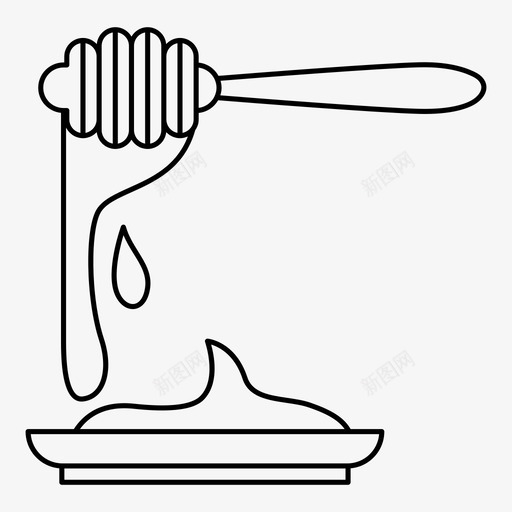 蜂蜜甜点吃图标svg_新图网 https://ixintu.com 吃 甜点 甜食 蜂蜜