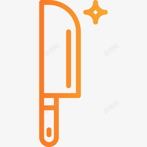 刀厨房工具18梯度图标svg_新图网 https://ixintu.com 刀 厨房工具18 梯度