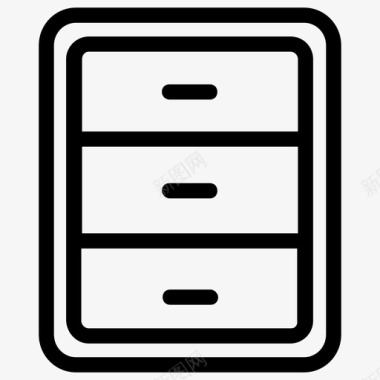 抽屉数据存储文件柜图标图标