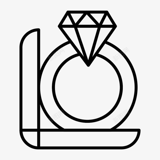 戒指盒子钻石图标svg_新图网 https://ixintu.com 戒指 盒子 礼物 结婚戒指盒 网络界面feb系列v4 钻石