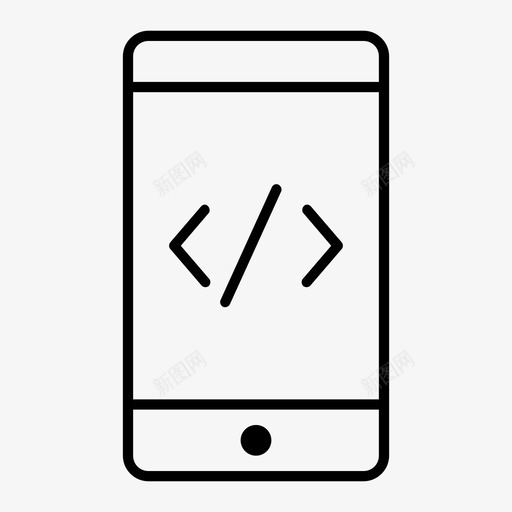 应用程序代码编码图标svg_新图网 https://ixintu.com 代码 图标 应用程序 电话应用程序 编码