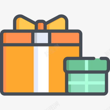 礼品购物中心4双色图标图标
