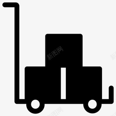 包装车搬运转运图标图标