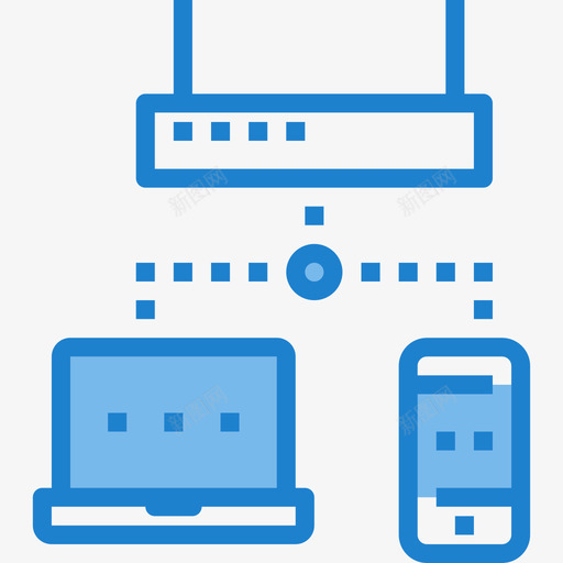 路由器网络和数据库17蓝色图标svg_新图网 https://ixintu.com 网络和数据库17 蓝色 路由器
