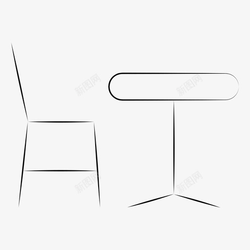 家具椅子桌子图标svg_新图网 https://ixintu.com 家具 手绘 桌子 椅子 餐厅