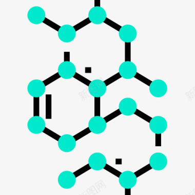 分子化学单色单色图标图标