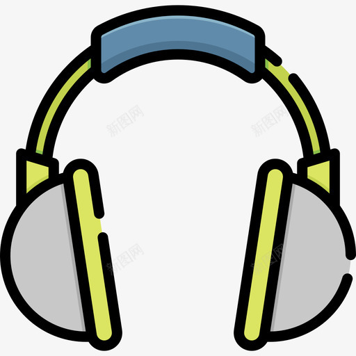 耳机媒体技术13线性颜色图标svg_新图网 https://ixintu.com 媒体 技术 线性 耳机 颜色