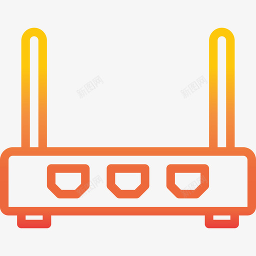 路由器计算机硬件13梯度图标svg_新图网 https://ixintu.com 梯度 计算机硬件13 路由器