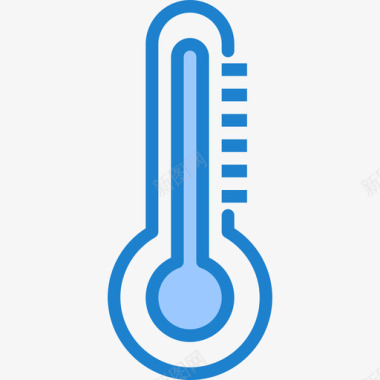 温度计天气182蓝色图标图标