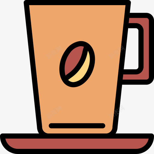 咖啡杯咖啡50线性颜色图标svg_新图网 https://ixintu.com 咖啡50 咖啡杯 线性颜色
