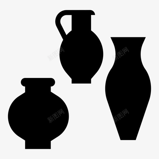 花瓶陶瓷罐子图标svg_新图网 https://ixintu.com 器皿 罐子 花瓶 陶器 陶瓷