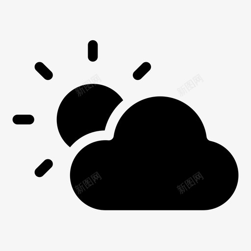 天气气候云图标svg_新图网 https://ixintu.com 云 天气 天气预报 太阳 气候